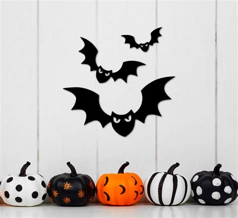 Metal Flying Bats Halloween Decorations Spooky Decor Etsy