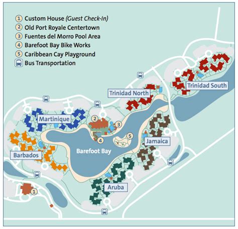 Caribbean Beach Resort Map Preferred Rooms