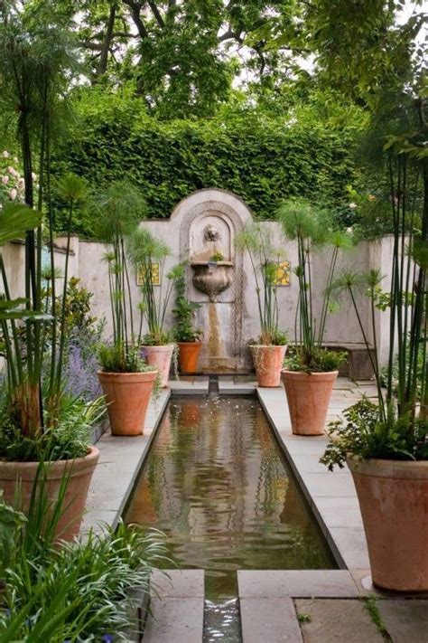 Spanish Style Inner Courtyard With Fountain Small Water Features