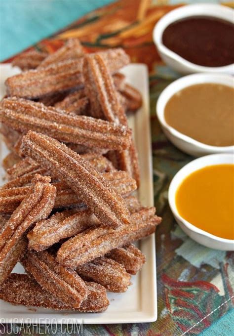 Churros With Three Dipping Sauces Kitchen Aid Recipes Homemade