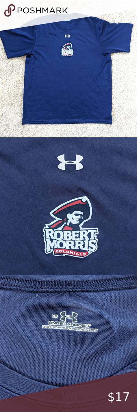 Robert Morris University Shirt Colonials Under Armour Mens Large Blue