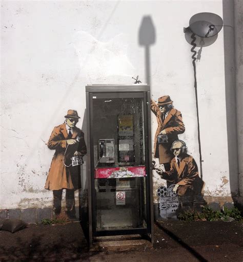 He is famous for his stenciled graffiti works, which appear in public spaces around the world. Banksy New Mural - Cheltenham, UK - StreetArtNews