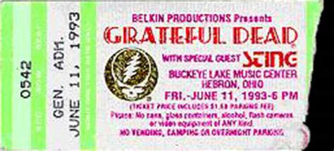 View all dead center pictures. Grateful Dead - 1993-06-11 Buckeye Lake Music Center ...