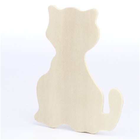 Unfinished Wood Cat Cutout Wood Cutouts Wood Crafts Craft Supplies