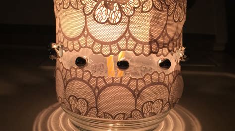 Make A Simple Decorative Lace Candle Holder Diy Home Guidecentral