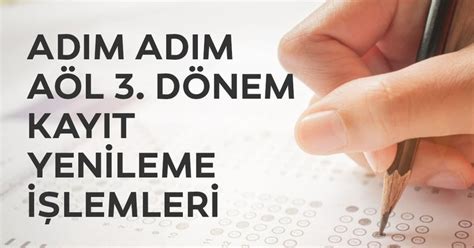 Meb tarafından yapılan açıklamaya göre açıköğretim lisesi kayıt yenileme işlemleri 21 ağustos 2019 tarihinde başlayacak ve 27 eylül 2019 tarihinde sona erecek. 2019 AÖL kayıt yenileme işlemleri nasıl, nereden yapılır ...