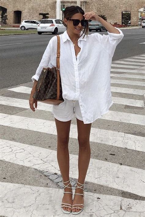 Oversized White Shirt And Shorts A Versatile Fashion Trend In 2023