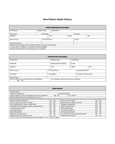 2022 Health History Form Fillable Printable Pdf And Forms Handypdf 1399