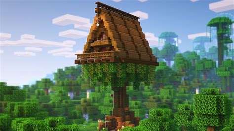 Minecraft How To Build A Treehouse Tutorial Youtube