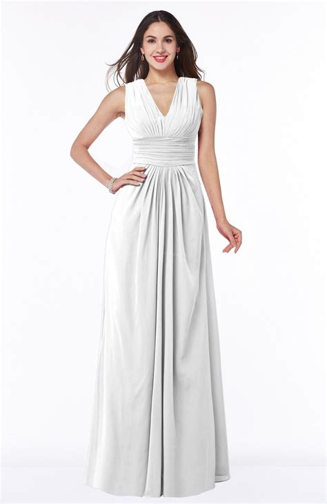 Think about how stunning pippa middleton. White Traditional V-neck Zipper Chiffon Sash Plus Size ...