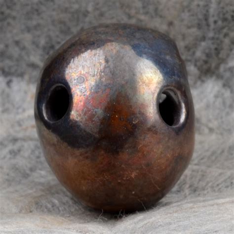 Patinated Bronze Skull Bead With Hinged Jaw By Robert Burkett Tiger Tiger