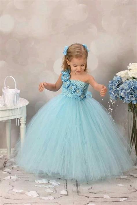 Vestido Tul Azul Vestidos De Fiesta Para Niñas Vestidos De Princesa