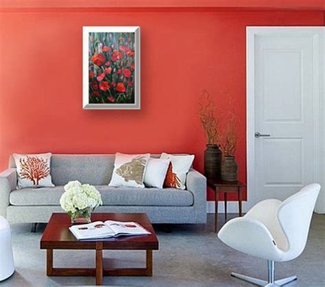 Scarlet Poppies Original Oil Art Bright Color Wall Art