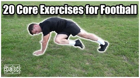 20 Core Exercises For Football Players Strength And Conditioning Training For Football Youtube