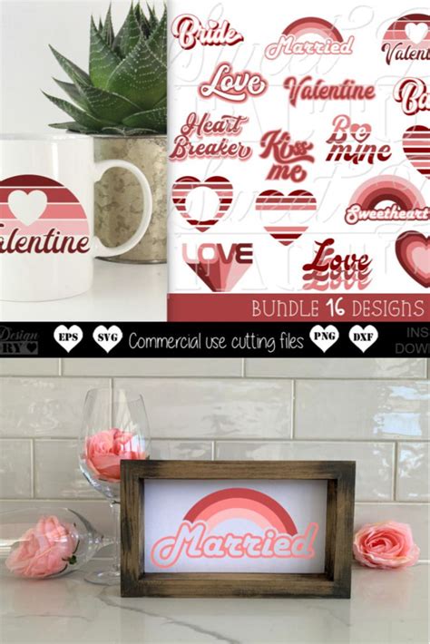 Love bundle SVG, retro valentine SVG, heart svg, Valentines Day SVG