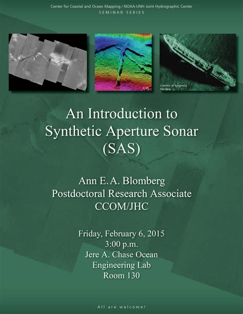 An Introduction To Synthetic Aperture Sonar Sas The Center For