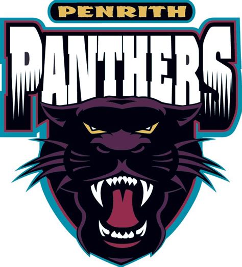 Logo penrith panthers in.eps file format size: Penrith Panthers Primary Logo (1998) - A black and purple ...