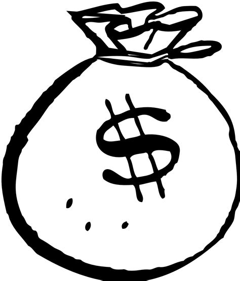 Free Money Bag Black And White Download Free Clip Art Free Clip Art On Clipart Library