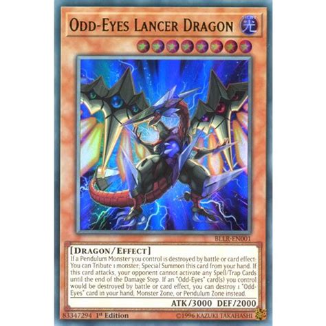 Buy Yugioh Bllr En001 1st Ed Odd Eyes Lancer Dragon Ultra Rare Card
