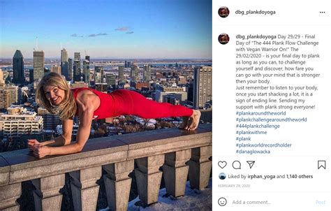 who is the woman behind the world record for the longest plank hold