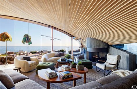 The hallway leading to the guest bedroom initially had sliding wood doors painted the same color as the wall. A John Lautner Beach House in Malibu Is Revitalized | John ...