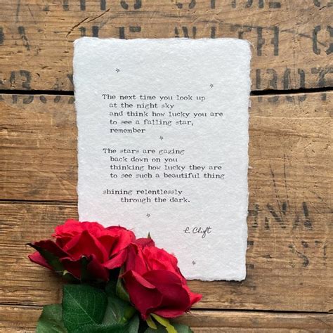 You Shine Like The Stars Poem By R Clift On Handmade Paper8x10 Poems
