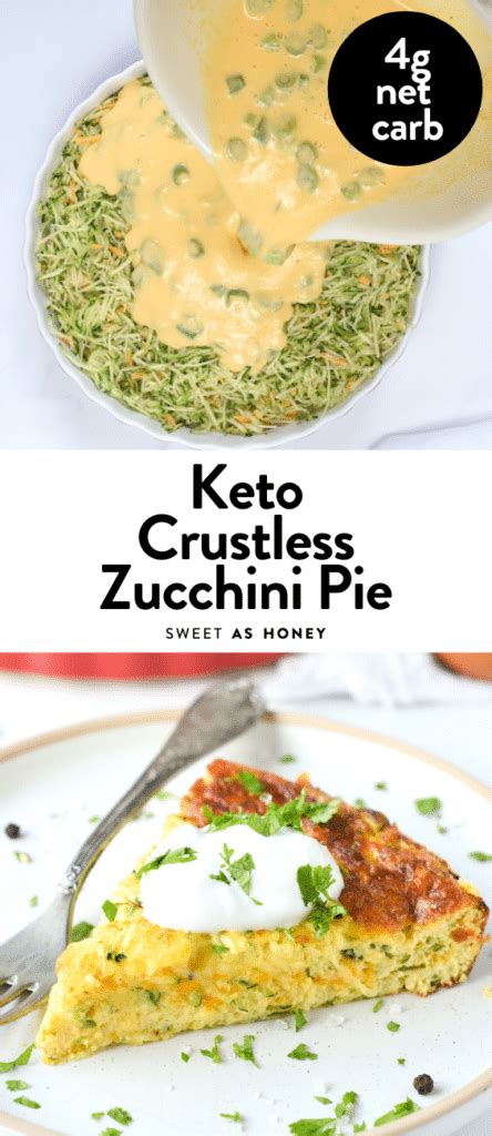 Crustless Zucchini Pie Keto Gluten Free Sweet As Honey