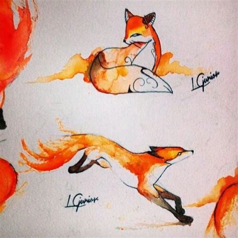 Pin by Beatriz Bastos Böer on desenhos de animais Cool drawings Fox art Watercolor fox