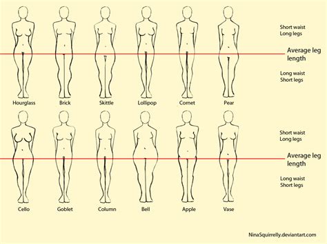 12 Realistic Woman Body Shape Chart