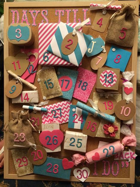 Our wedding advent calendar is a truly unique way for the blushing bride to have a wedding countdown to her big day in a personalised way with 30 days and 30 unique & different little. The perfect gift for a bride-to-be; Wedding Advent ...
