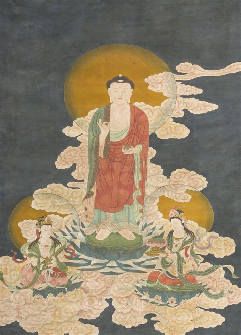 A Buddha In Tushita Heaven Thangka Nepal 19th C Coronari Auctions