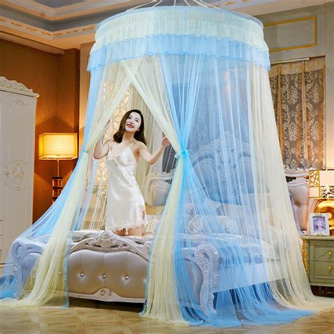 Round Lace Curtain Dome Princess Queen Canopy Mosquito Nets High