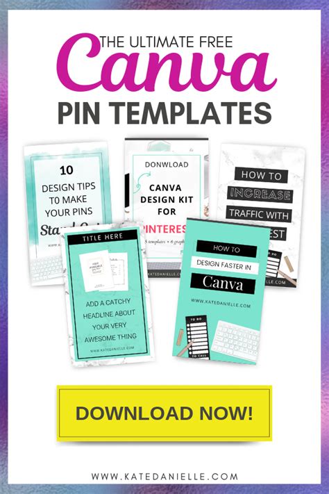 Free Pin Templates For Canva And Canva Design Kit Canva Pin Templates