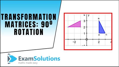Transformation Matrices Rotation 90 Degrees Examsolutions Maths