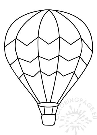 Cut out the shape and use it for coloring, crafts, stencils, and more. Hot air balloon template - Coloring Page