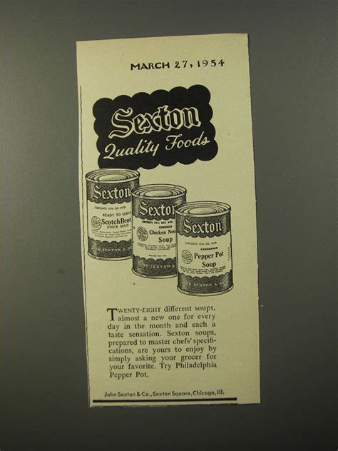 1954 sexton soups ad sexton quality foods and similar items