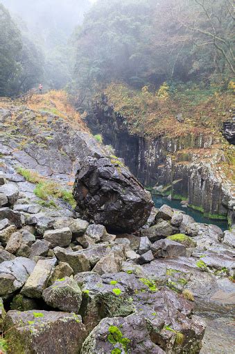 Kihachis Strength Rock And Rock Skin Of Takachiho Gorges Stock Photo