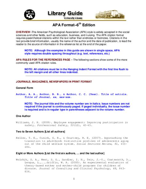 Pdf Apa Format6th Edition Patrick B Bernal