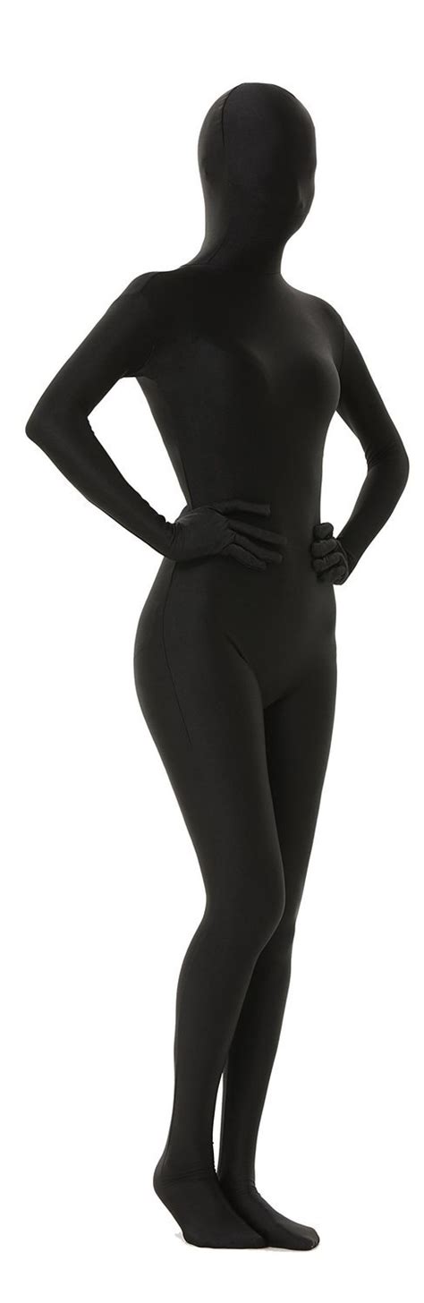 Unisex Full Body Lycra Spandex Skin Tight Bodysuit Zentai Suit Black
