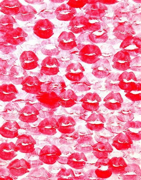 Red And Pink Kiss Lips Valentines Wallpaper Preppy Wallpaper Art