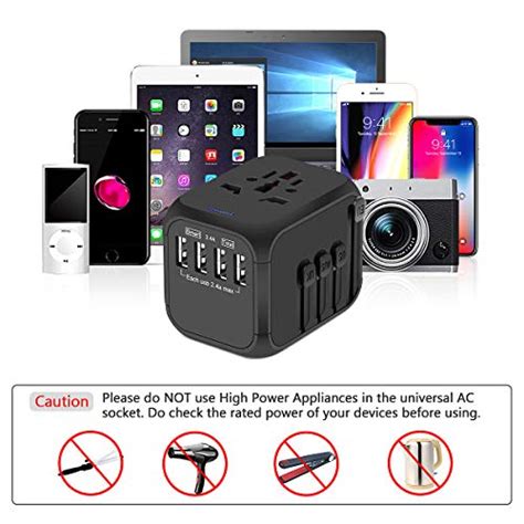 Upgraded Universal Travel Adapter Castries All In One Worldwide Travel