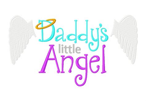 daddy s little angel machine embroidery daily embroidery