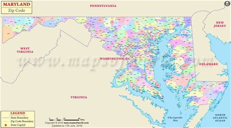 Maryland Zip Code Map Maryland Postal Code