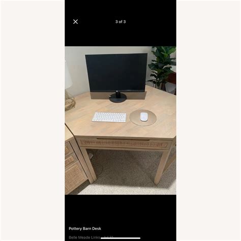 Pottery Barn Dolores Cane Corner Desk - AptDeco