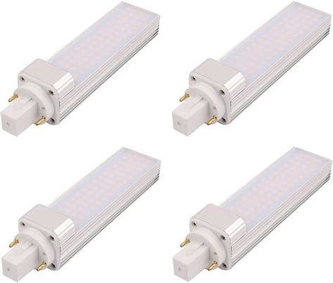 Masonanic 4 Pack Led G24 Compact Fluorescent Lamp Rotatable Aluminum