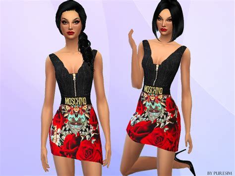 The Sims Resource Designer Dress By Puresim • Sims 4 Downloads
