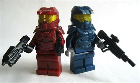 Lego Custom Halo Master Chief Spartan Minifigures Red Vs Blue