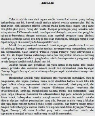Contoh abstrak jurnal yang benar. Inilah Contoh Abstrak Skripsi Yang Baik Dan Benar