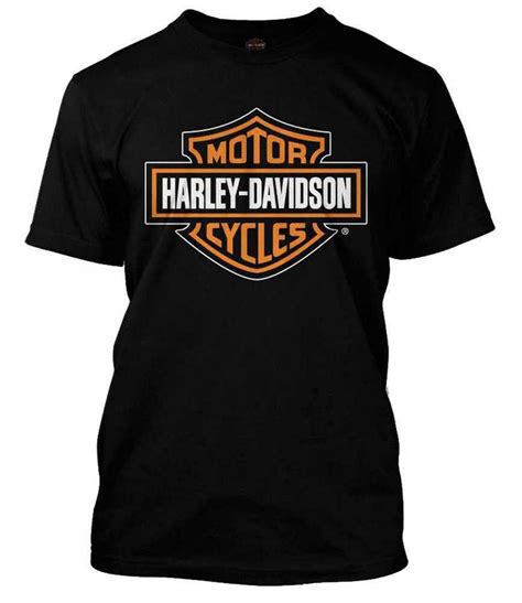 With classic to modern prints, we have something for everyone. Harley-Davidson Men's Orange Bar & Shield Black T-Shirt ...