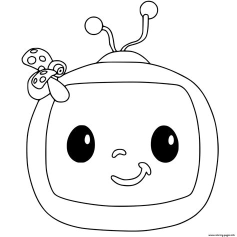 Cocomelon Channel Logo Coloring Page Printable